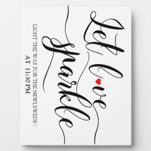 Let love Sparkle sign Tabletop Plaque with Easel Fotoplatte