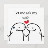 Let me Ask My Wife  Einladung (Vorne/Hinten)