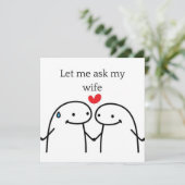 Let me Ask My Wife  Einladung (Stehend Vorderseite)