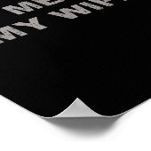 Let Me Ask My Wife, She Said No Funny Saying Vinta Poster (Ecke)