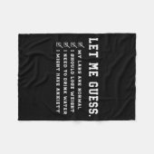 Let Me Guess My Labs Are Normal Lose Weight Check Fleecedecke (Vorderseite (Horizontal))