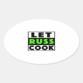 Let Russ Cook Ovaler Aufkleber