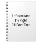Let’s Assume I’m Right Notizblock (Vorderseite)