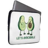 Let’s Avocuddle - Funny Avocado Pun Laptopschutzhülle (Vorne Rechts)