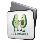 Let’s Avocuddle - Funny Avocado Pun Laptopschutzhülle (Vorderseite Links)