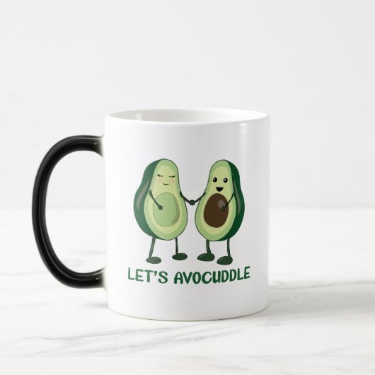 Let’s Avocuddle - Funny Avocado Pun Verwandlungstasse (Links)