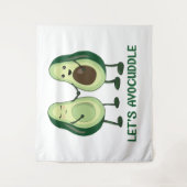 Let’s Avocuddle - Funny Avocado Pun Wandteppich (Vorderseite)