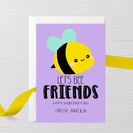 Let’s Bee Friends Kids Valentine Card Mitteilungskarte
