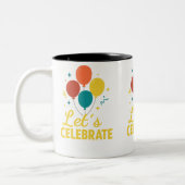 Let’s Celebrate Balloons Zweifarbige Tasse (Links)