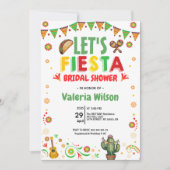 Let’s Fiesta Bridal Shower Colorful Mexican Einladung (Vorderseite)