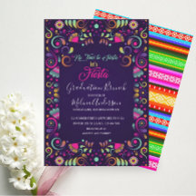 Let`s Fiesta watercolor Graduation Brunch