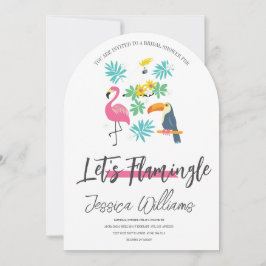 Let’s Flamingle! Tropical Bridal Shower Bash Einladung