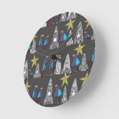 let’s fly far far away runde wanduhr (Winkel)