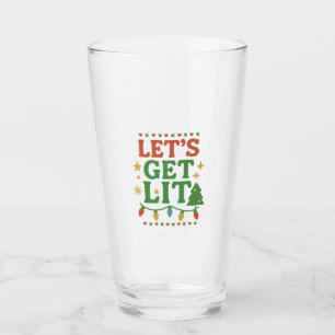 Let’s Get Lit Christmas Party Shirt • Retro Xmas L Glas