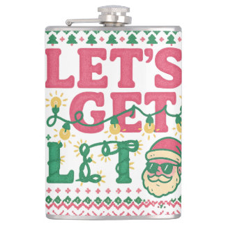 Let’s Get Lit Christmas Shirt • Funny Ugly Sweater Flachmann