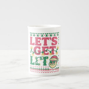 Let’s Get Lit Christmas Shirt • Funny Ugly Sweater Porzellantasse