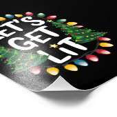 Let’s Get Lit Funny Christmas Drinking Xmas Lights Fotodruck (Ecke)