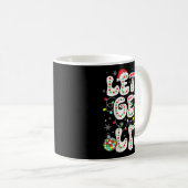 Let S Get Lit Funny Christmas Lights Xmas Pajamas Kaffeetasse (VorderseiteRechts)