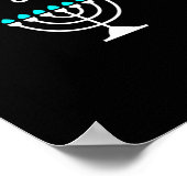 Let S Get Lit Jewish Hanukkah Menorah Chanukkah Poster (Ecke)