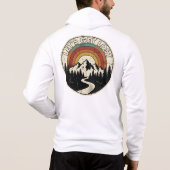 Let’s Get Lost Retro Mountain Adventure Outdoor Hoodie (Rückseite)