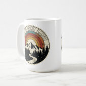 Let’s Get Lost Retro Mountain Adventure Outdoor Kaffeetasse (Vorderseite Links)