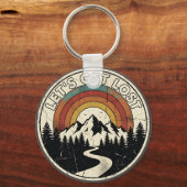 Let’s Get Lost Retro Mountain Adventure Outdoor Schlüsselanhänger (Rückseite)