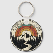 Let’s Get Lost Retro Mountain Adventure Outdoor Schlüsselanhänger (Rückseite)