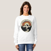 Let’s Get Lost Retro Mountain Adventure Outdoor Sweatshirt (Vorne ganz)