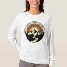 Let’s Get Lost Retro Mountain Adventure Outdoor T-Shirt