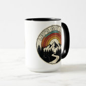 Let’s Get Lost Retro Mountain Adventure Outdoor Tasse (VorderseiteRechts)