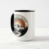 Let’s Get Lost Retro Mountain Adventure Outdoor Tasse (Vorderseite Links)