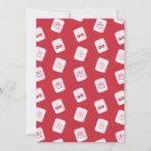 Let’s Get Our Mahj On Red Galentine’s Day Einladung (Rückseite)