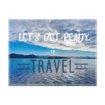 Let’s get read to travel Typography Postcard