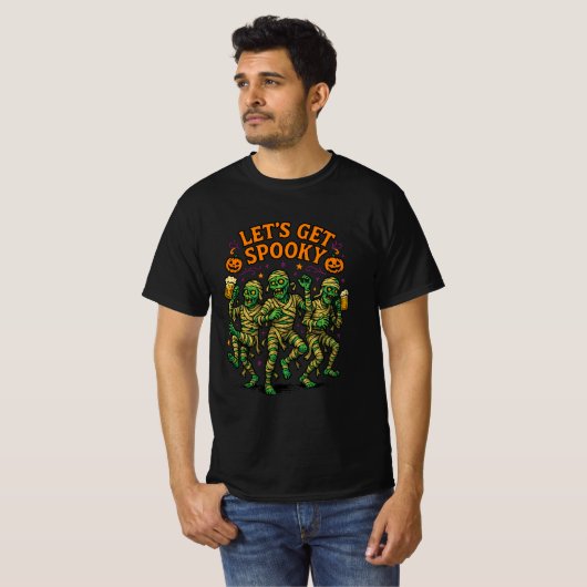 Let’s Get Spooky Dancing Mummies Art T-Shirt (Vorne ganz)