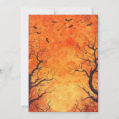 Let’s Get Spooky – Orange Halloween Invite Save The Date (Rückseite)