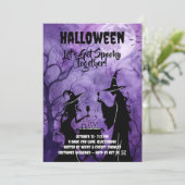 Let’s Get Spooky – Purple Halloween Invite Save The Date (Stehend Vorderseite)