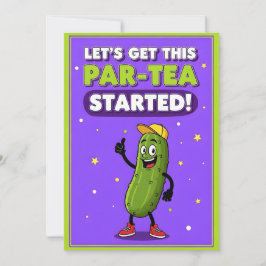 Let’s Get This Par-Tea funny pickle pun gift Dankeskarte