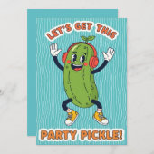 Let’s Get This Party Pickle funny veggie lover Dankeskarte (Vorne/Hinten)
