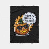 Let’s Give Em Pumpkin To Talk About Jack O Lantern Fleecedecke (Vorderseite)