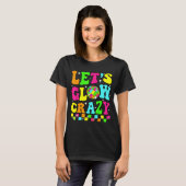 Let’s Glow Crazy Retro Disco Party Shirt (Vorne ganz)