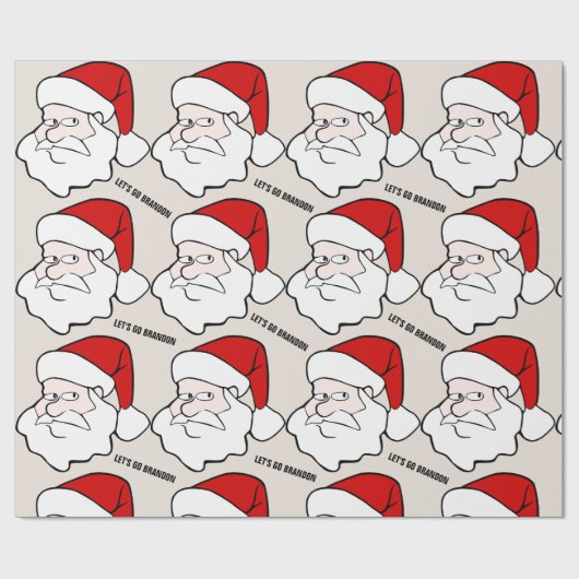 LET S GO BRANDON SANTA CLAUS GESCHENKPAPIER (Flach)