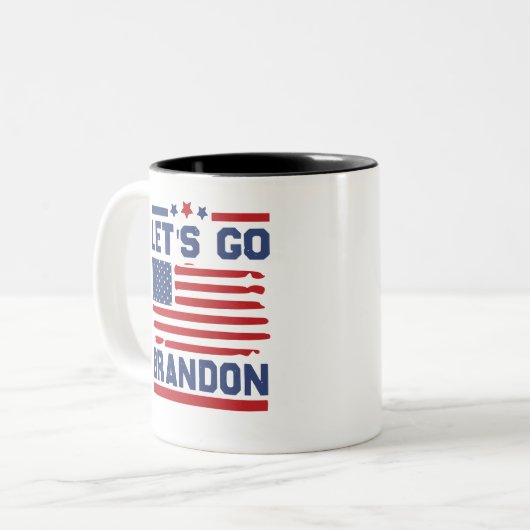 Let’s Go Brandon Zweifarbige Tasse (Vorderseite Links)