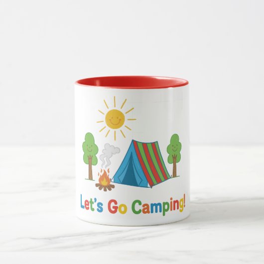 Let’s Go Camping Kids Crayon Tent Art Tasse (Zentrum)