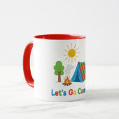 Let’s Go Camping Kids Crayon Tent Art Tasse (Vorderseite Links)