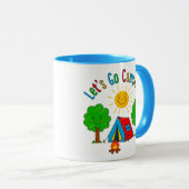 Let’s Go Camping Kids Drawing Design Tasse (VorderseiteRechts)