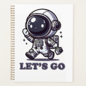 Let’s Go – Cute Astronaut Adventure Tee Planer (Vorderseite)