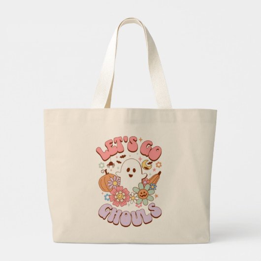 Let’s Go Ghouls Halloween Tote Bag Jumbo Stoffbeutel (Rückseite)
