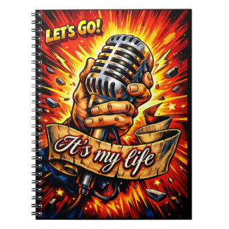 Let’s Go! Rock & Music Inspired Comic Book Artwork Notizblock