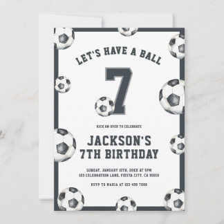 Let’s Have a Ball Soccer Birthday Invitation Einladung