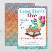 Let’s have s’more fun 5th Birthday Invitation Einladung (Vorne/Hinten)